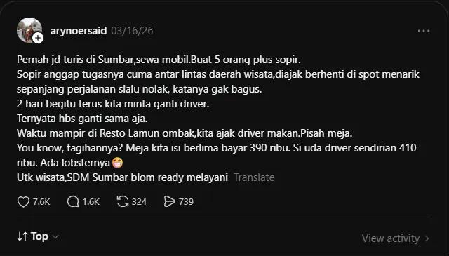 Keluhan thread Sumbar 1